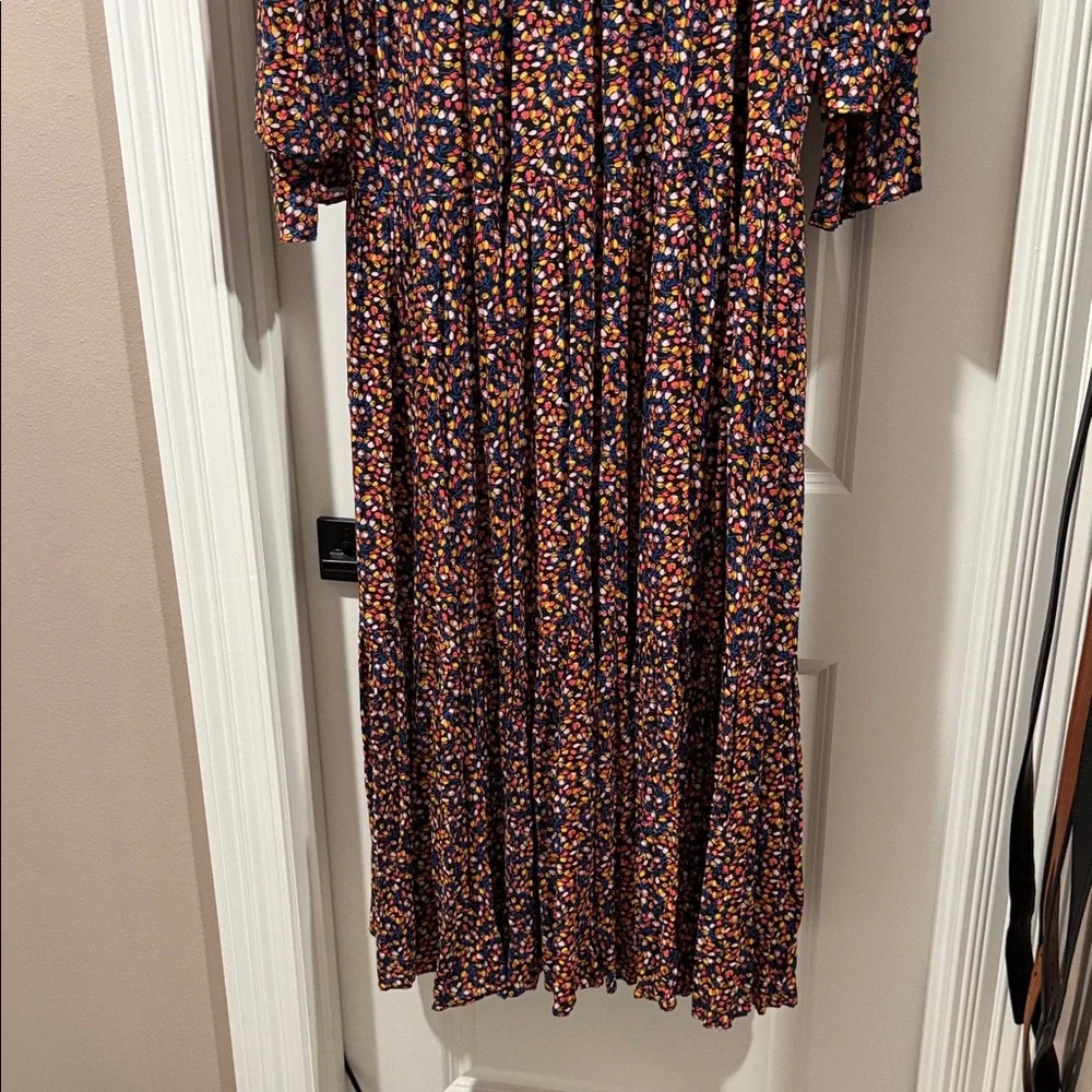 Free People Floral Long Sleeve Maxi Dress L - Picture 8 of 10